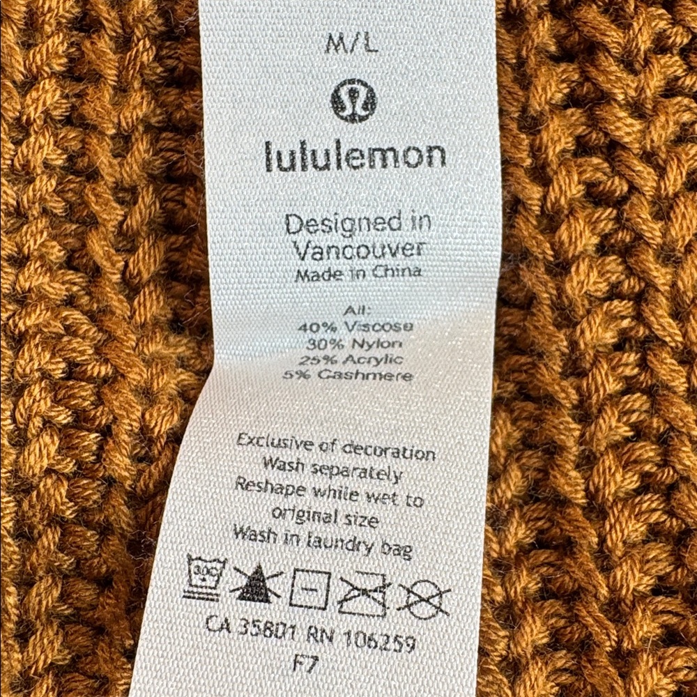 NWOT Lululemon Softer Still Wrap Sweater Brown Size M/L - Picture 12 of 16
